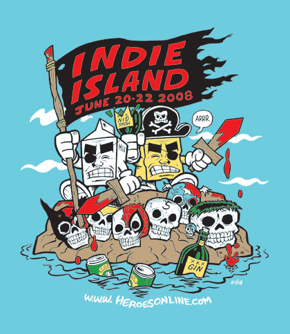 Evan Dorkin Indie Island T-shirt