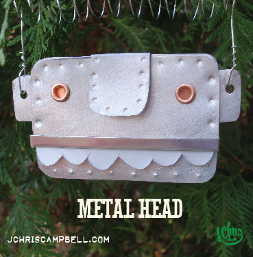Metal Head Ornament